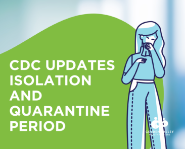 graphic that reads CDC updates isolation and quarantine period