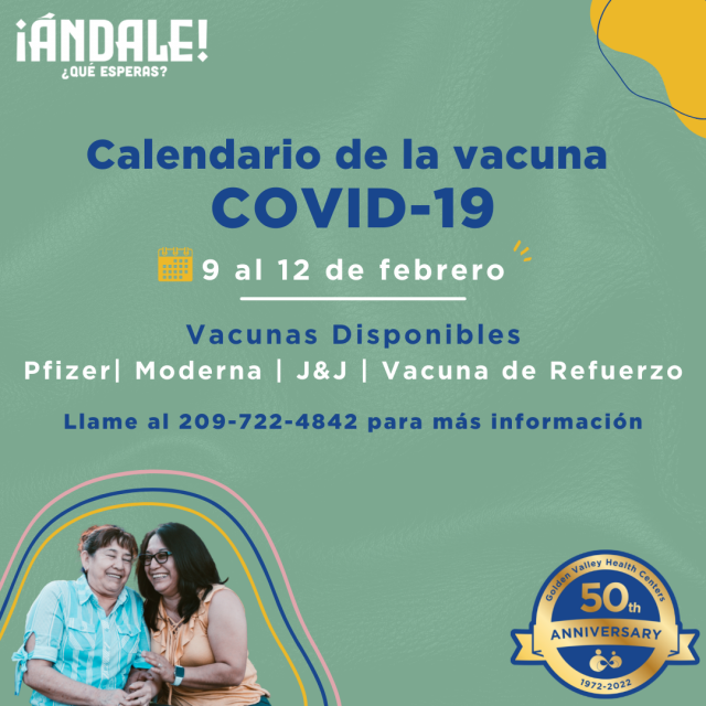 COVID-19 Vaccination Events from February 9th - 12th (In Spanish)